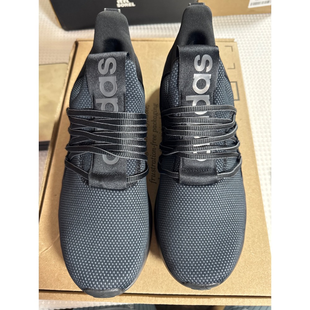 adidas Running Shoe Mens 10 Lite Racer Adapt 4.0 Black Sport H04343 EUC
